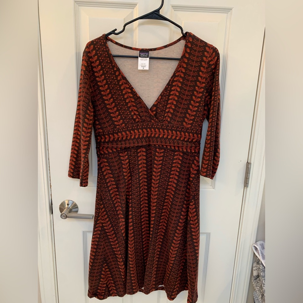 Patagonia Patterned V-Neck Dress